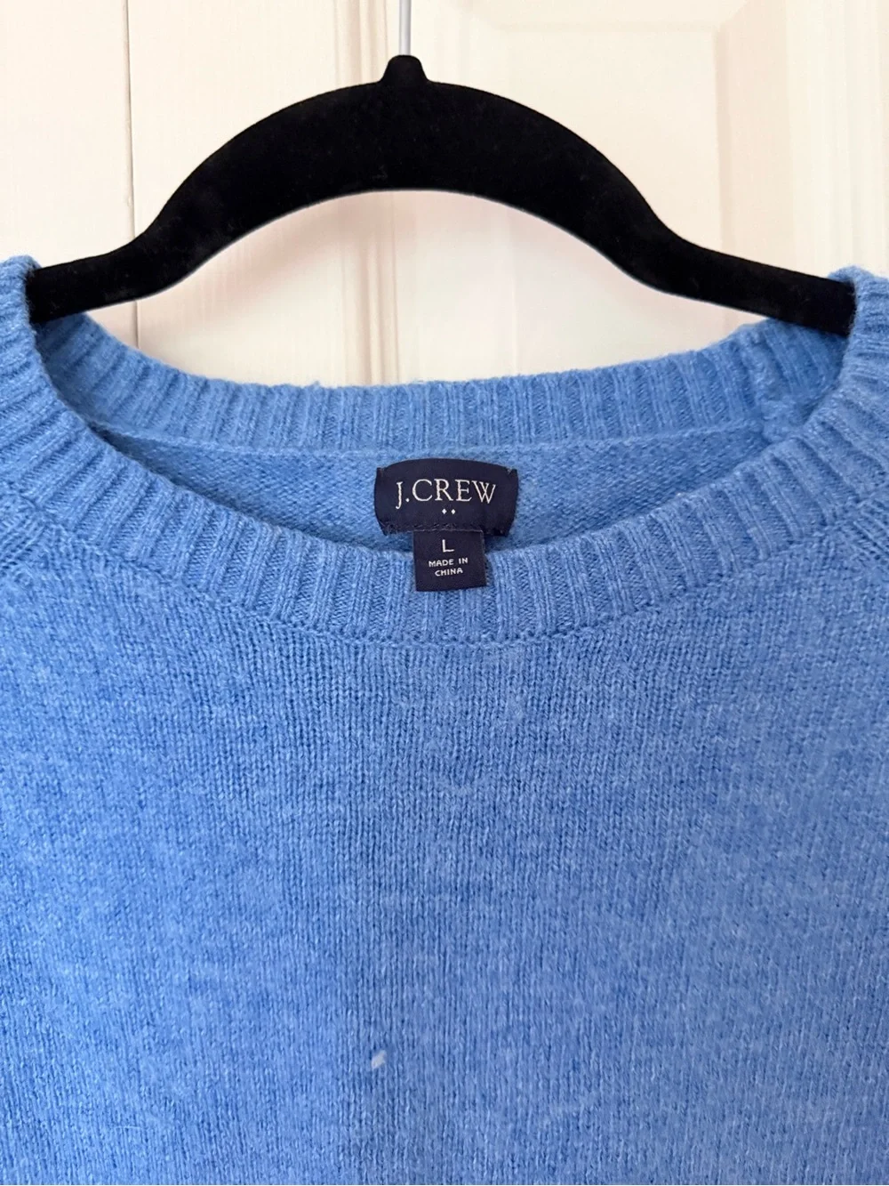 J. Crew Men's Light Blue Crewneck Sweater Wool blend